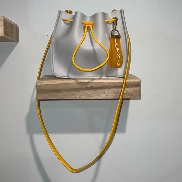 Petite Jolie gray and orange jelly recycled plastic bag - Picture 1 of 3